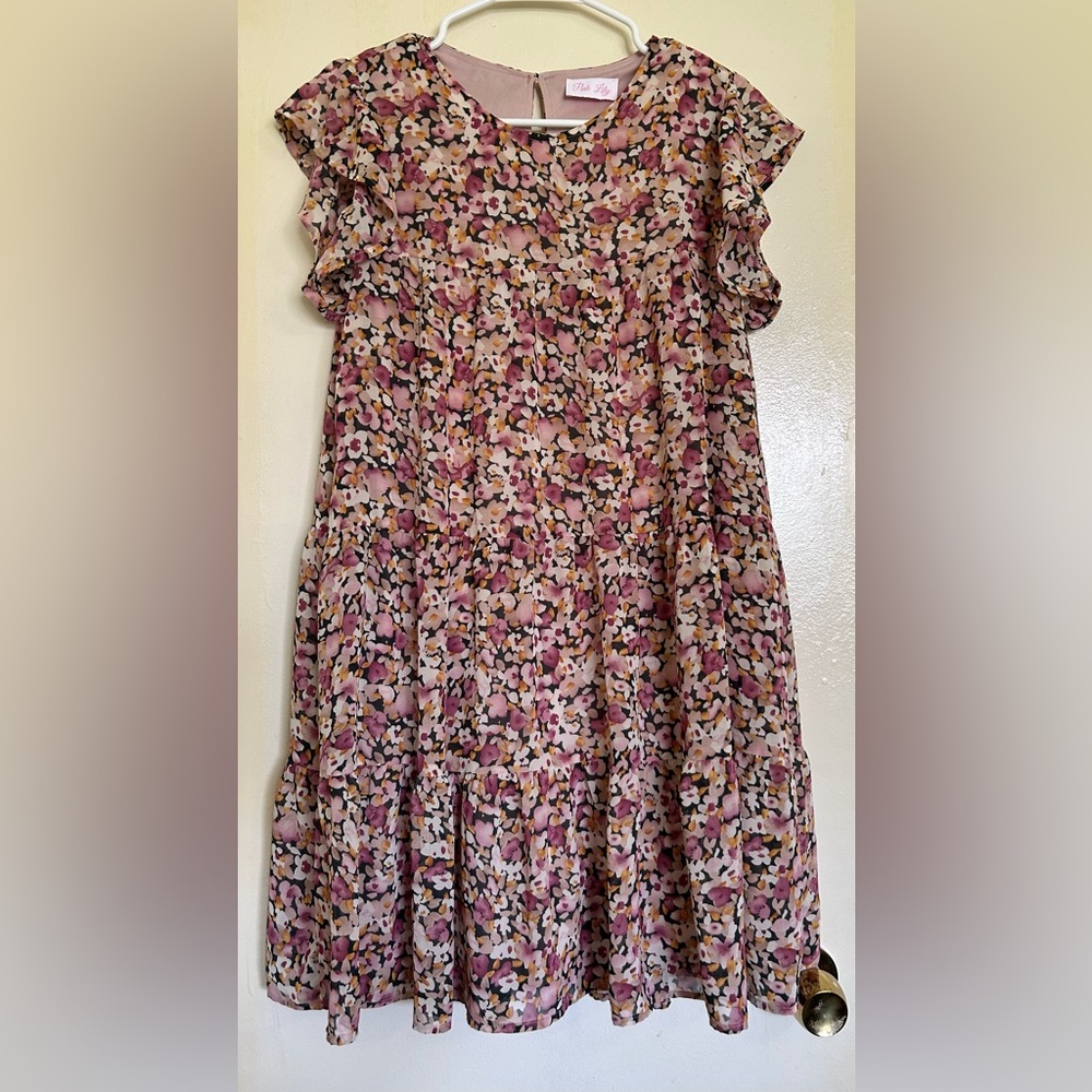 Pink Lily Multicolor Floral Dress